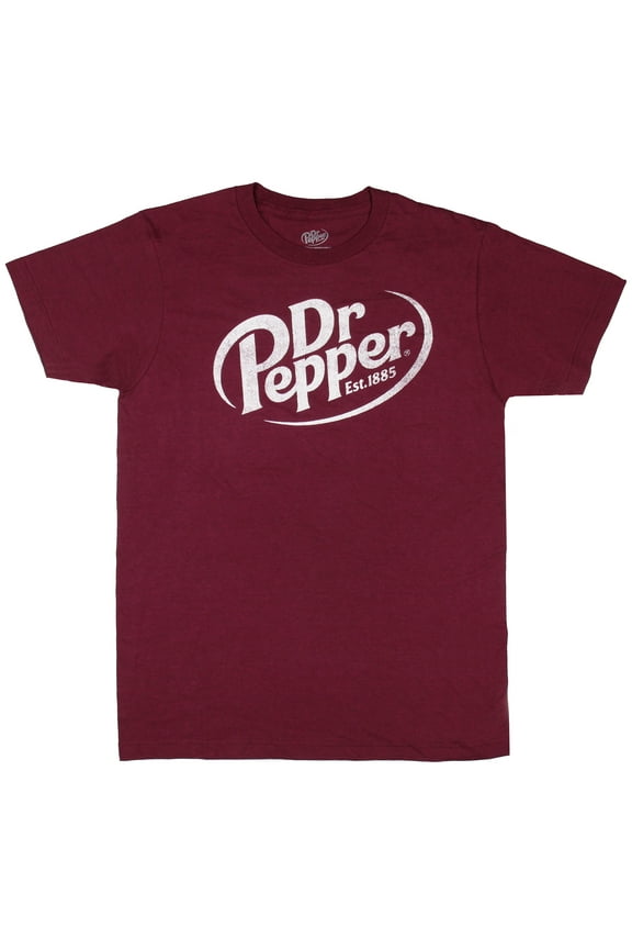 Dr. Pepper Men's Distressed Logo T-Shirt Established 1885 Short Sleeve Tee