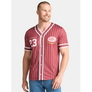 Dr. Pepper Men's and Big Men's Baseball Jersey, Sizes XS-3XL