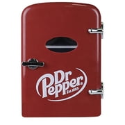 Dr Pepper Portable 6-Can Mini Refrigerator, MIS135DRP, Burgundy