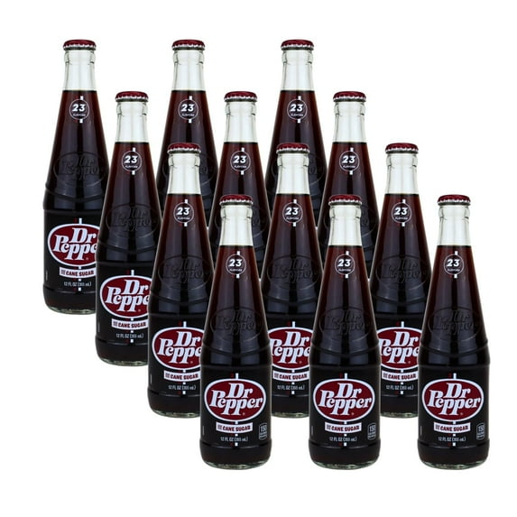 Dr. Pepper Real Sugar Soda, 12 Ounce (12 Bottles)