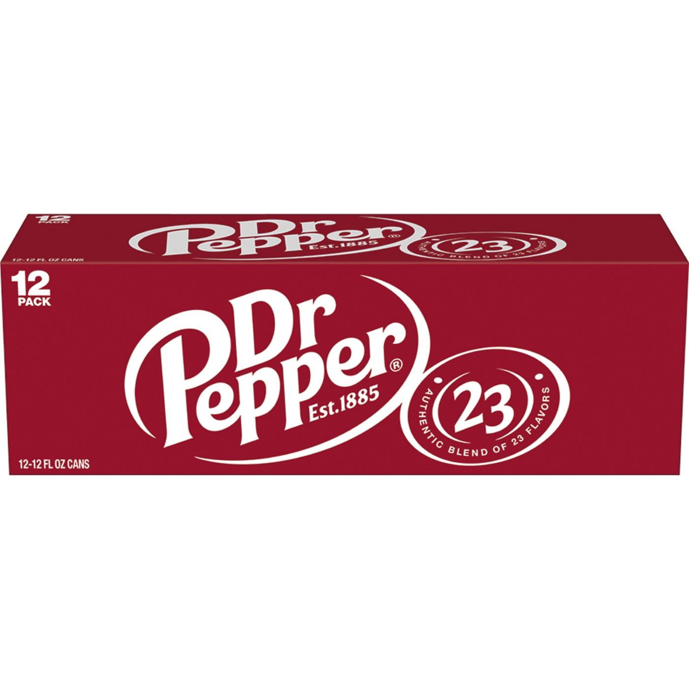 Dr Pepper Soda 12 oz Cans - 12 pk