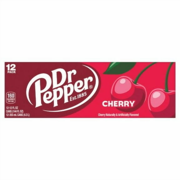 Dr Pepper Soda Cherry - 12-12 Fl. Oz.