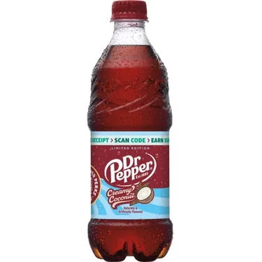 Dr. Pepper Soda Creamy Coconut Limited Edition 8 Pack, 20oz Bottles