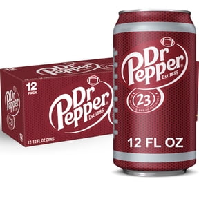 Dr Pepper Soda Pop, 12 fl oz, 12 Pack Cans