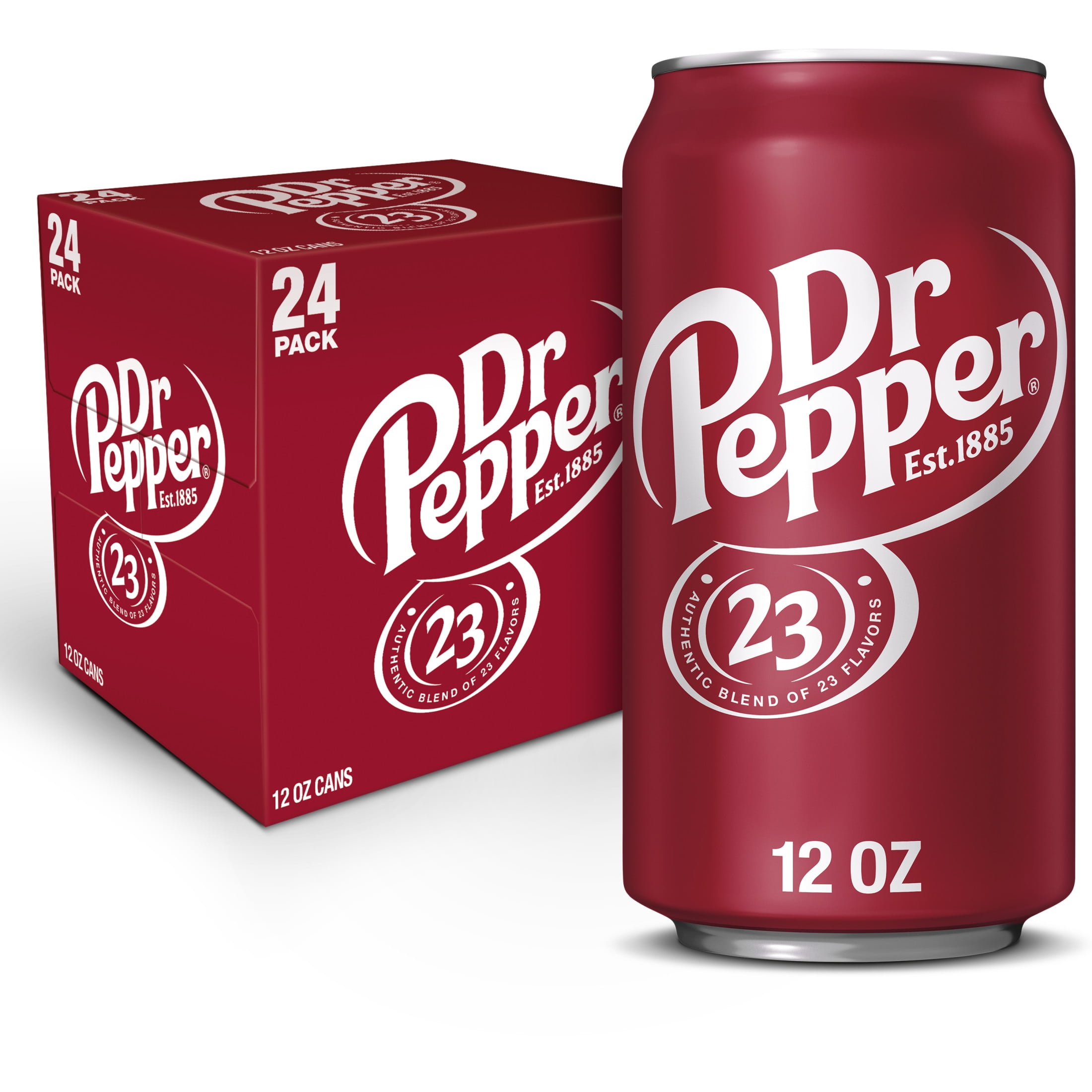 DR. PEPPER Dr Pepper Soda Pop, 12 fl oz, 24 Pack Cans