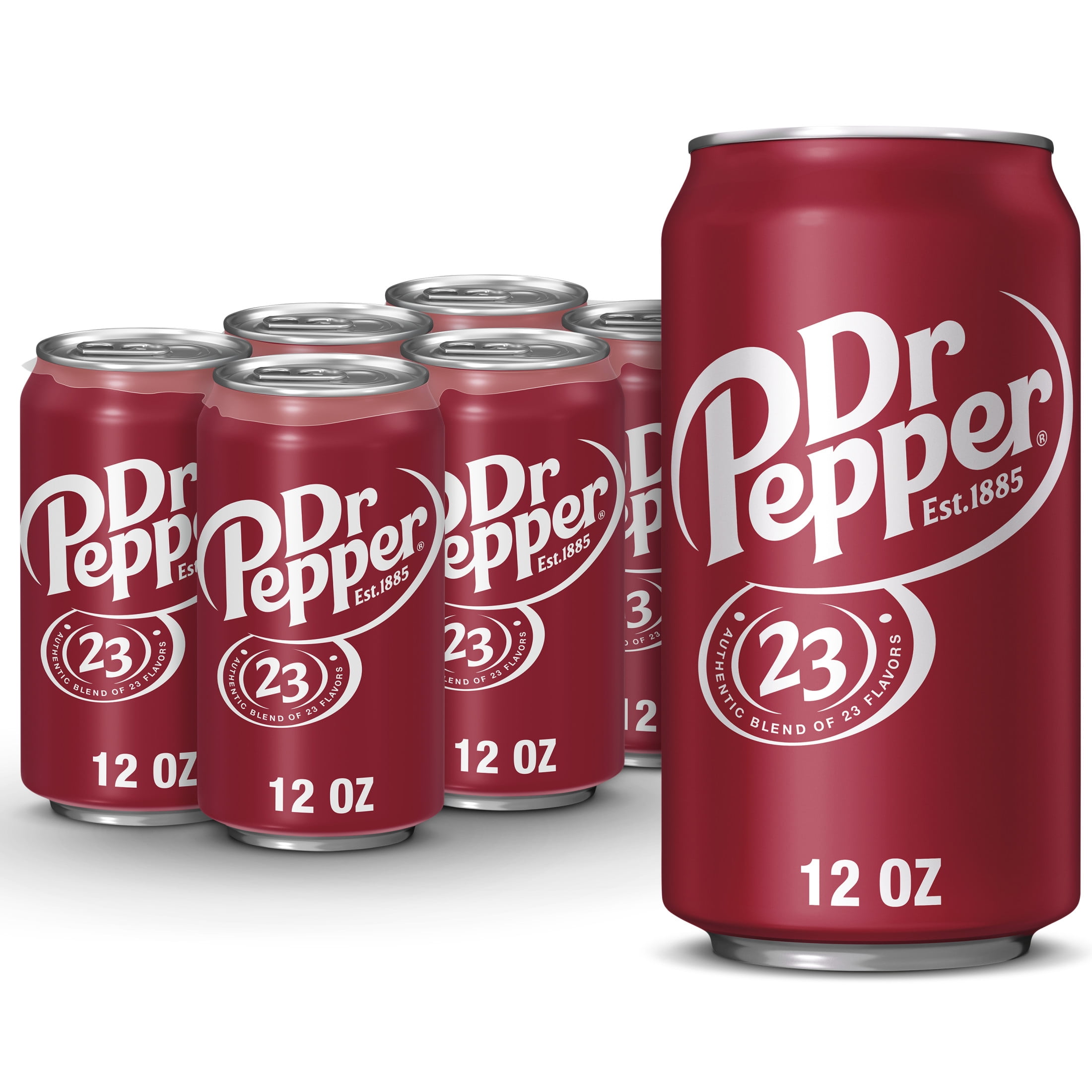 Dr Pepper Soda Pop, 12 fl oz, Pack Cans