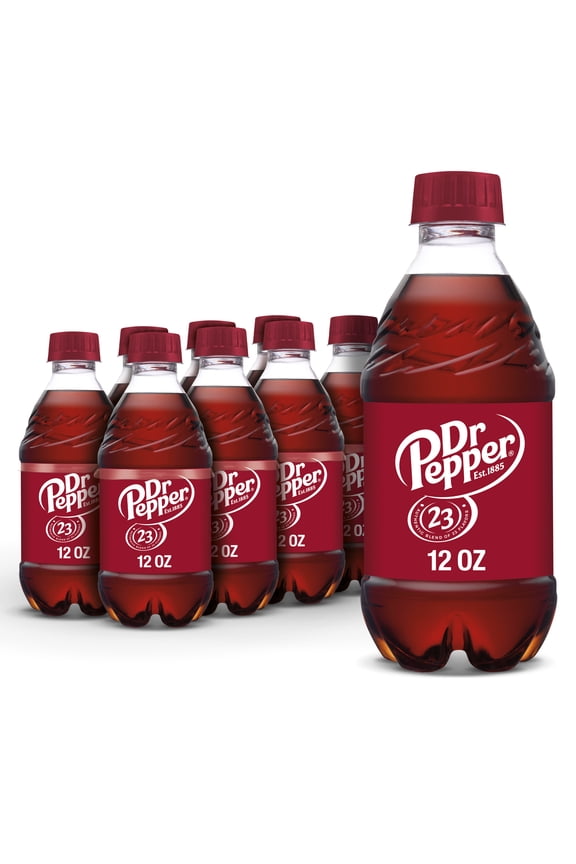 Dr Pepper Soda Pop, 12 fl oz, 8 Pack Bottles
