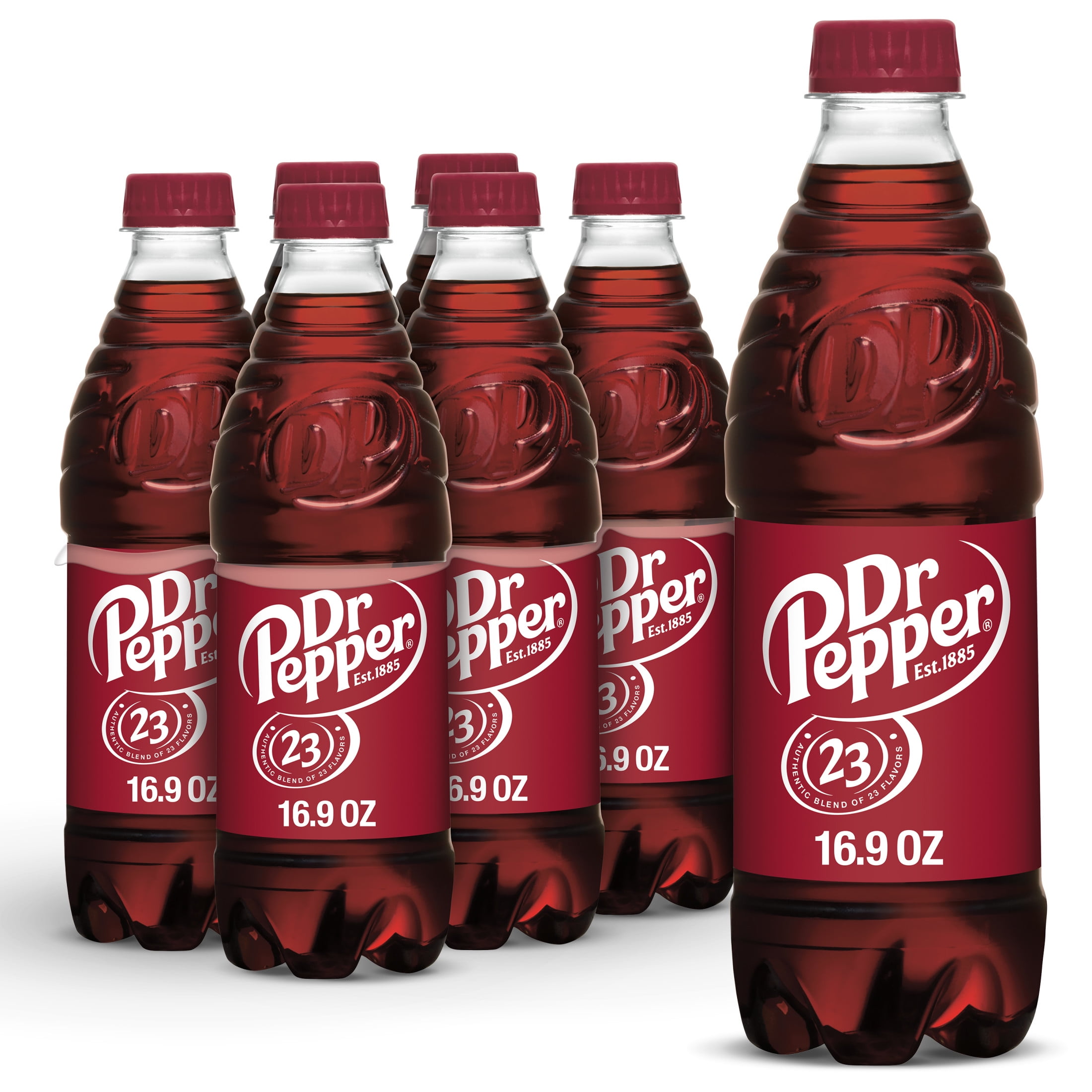 DR. PEPPER Dr Pepper Soda Pop, 16.9 fl oz, 6 Pack Bottles