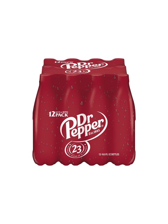 Dr Pepper Soda Pop, 16.9 fl oz Bottles (12 Pack)