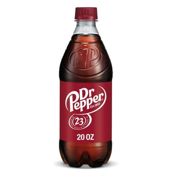 Dr Pepper Soda Pop 20oz Bottles, Quantity of 10