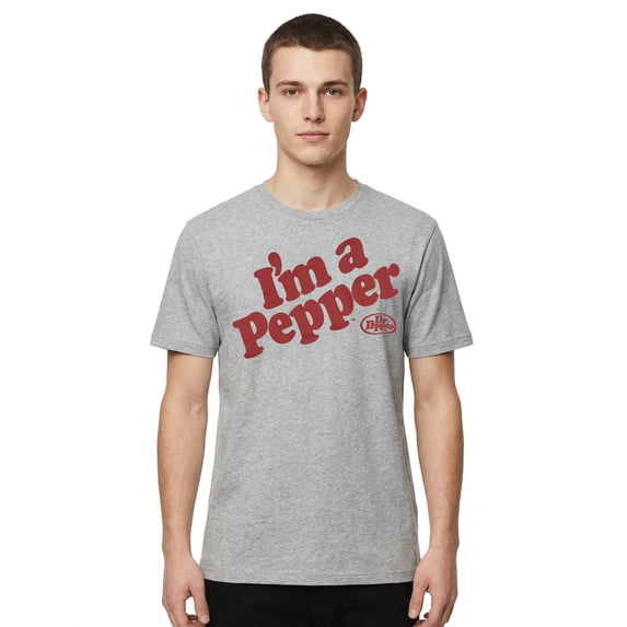 Dr. Pepper T-Shirt Men's I'm A Pepper Logo Design Novelty Short Sleeve Tee