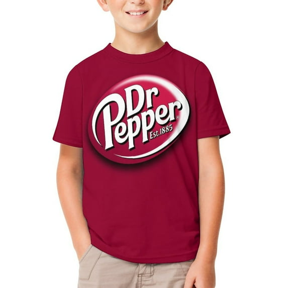 Dr Pepper T-Shirts for Boys Girls, Kids 3D Print Short Sleeve, Unisex Crew Neck Tee Shirts for Youth