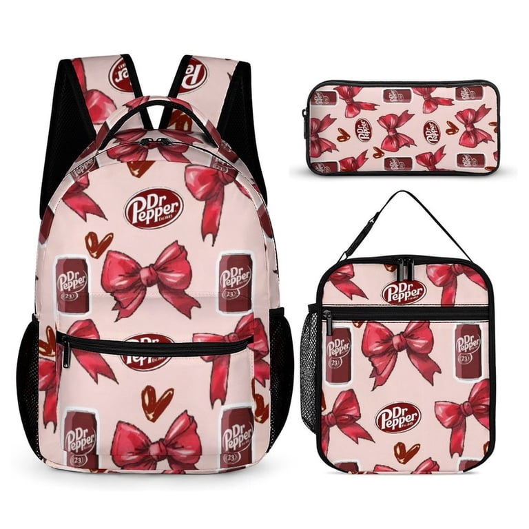 Dr.Pepper Three-Piece Backpack Set: Includes A High-Quality