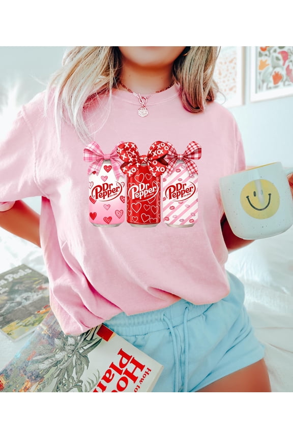 Dr Pepper Valentines Shirt, Cute Holiday Crewneck, Soda Lover Shirt, Gift For Her, XOXO Graphic Tee