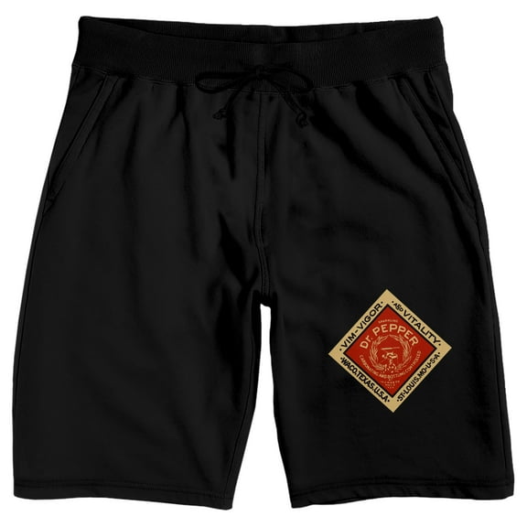 Dr Pepper Vim, Vigor, Vitality Men's Black Lounge Shorts-XL