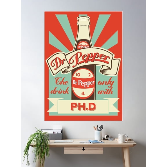 Dr. Pepper Vintage Poster Wall Art, Modern Wall Decor For Living Room Bedroom, 8x12 UNFRAMED