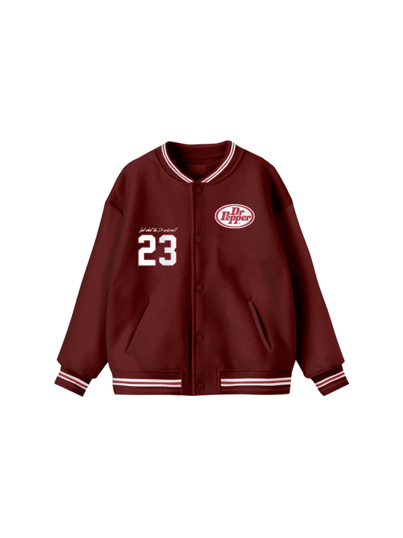 Dr Pepper Junior’s Bomber Jacket with Ribbed Trim and Front Pockets (Sizes S–XL)