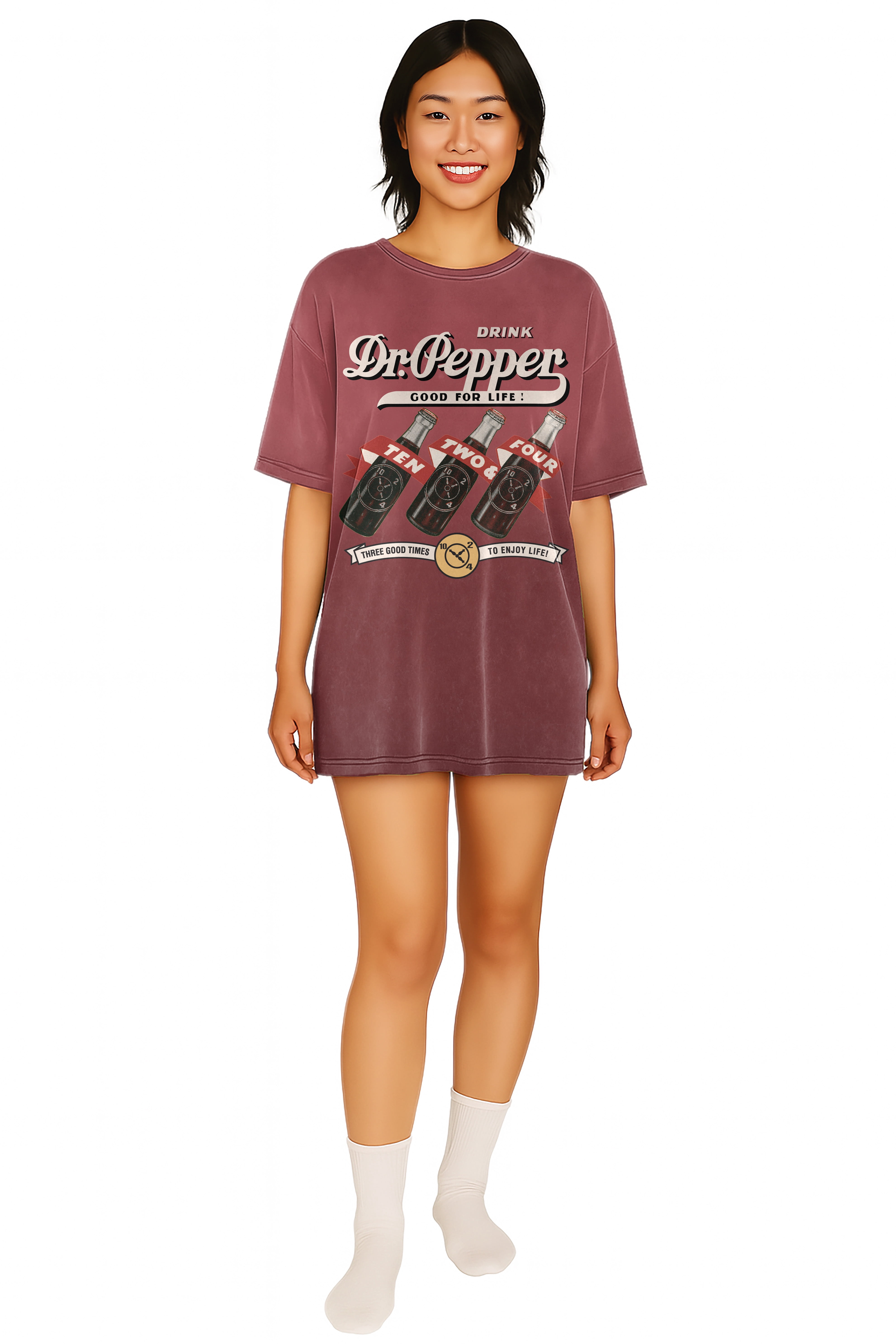 Dr. Pepper Women's Oversized Sleep Shirt, Sizes XS-3X