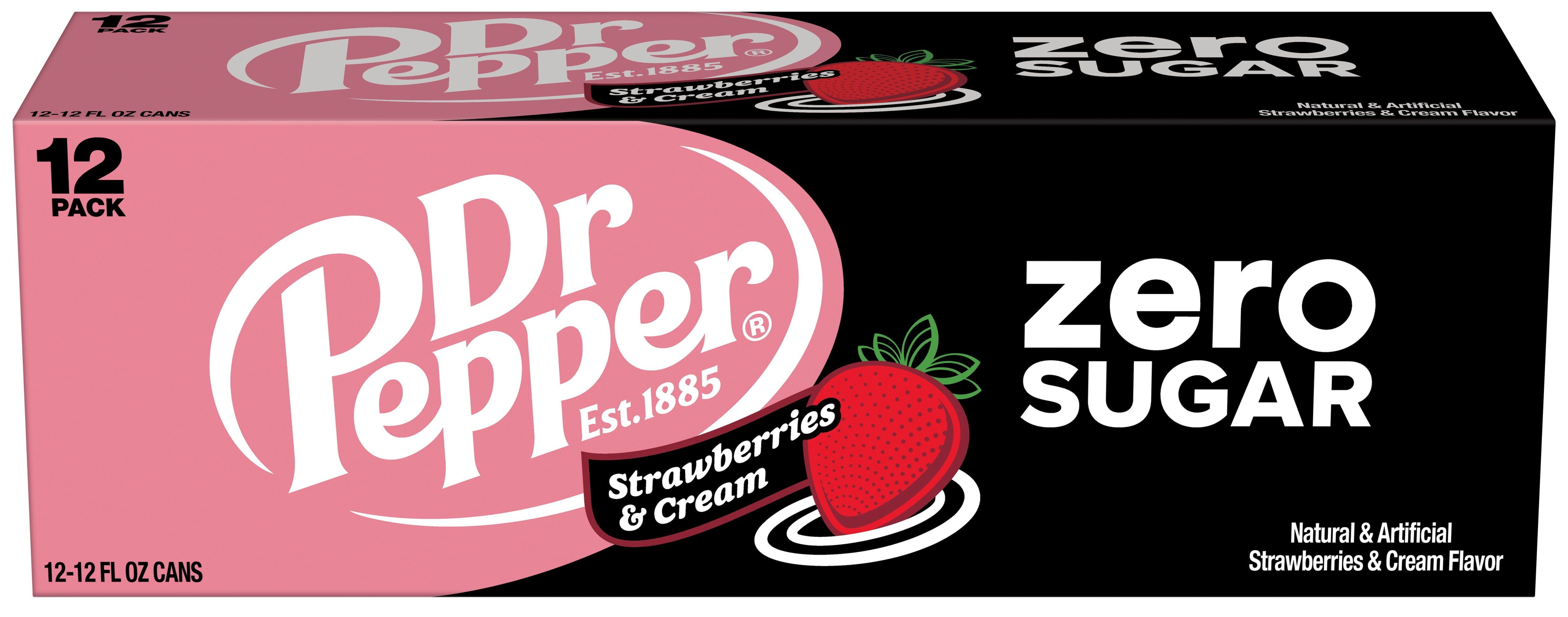 Dr. Pepper, Strawberries and Cream Soda, 12 oz, 12 pack - Walmart.com