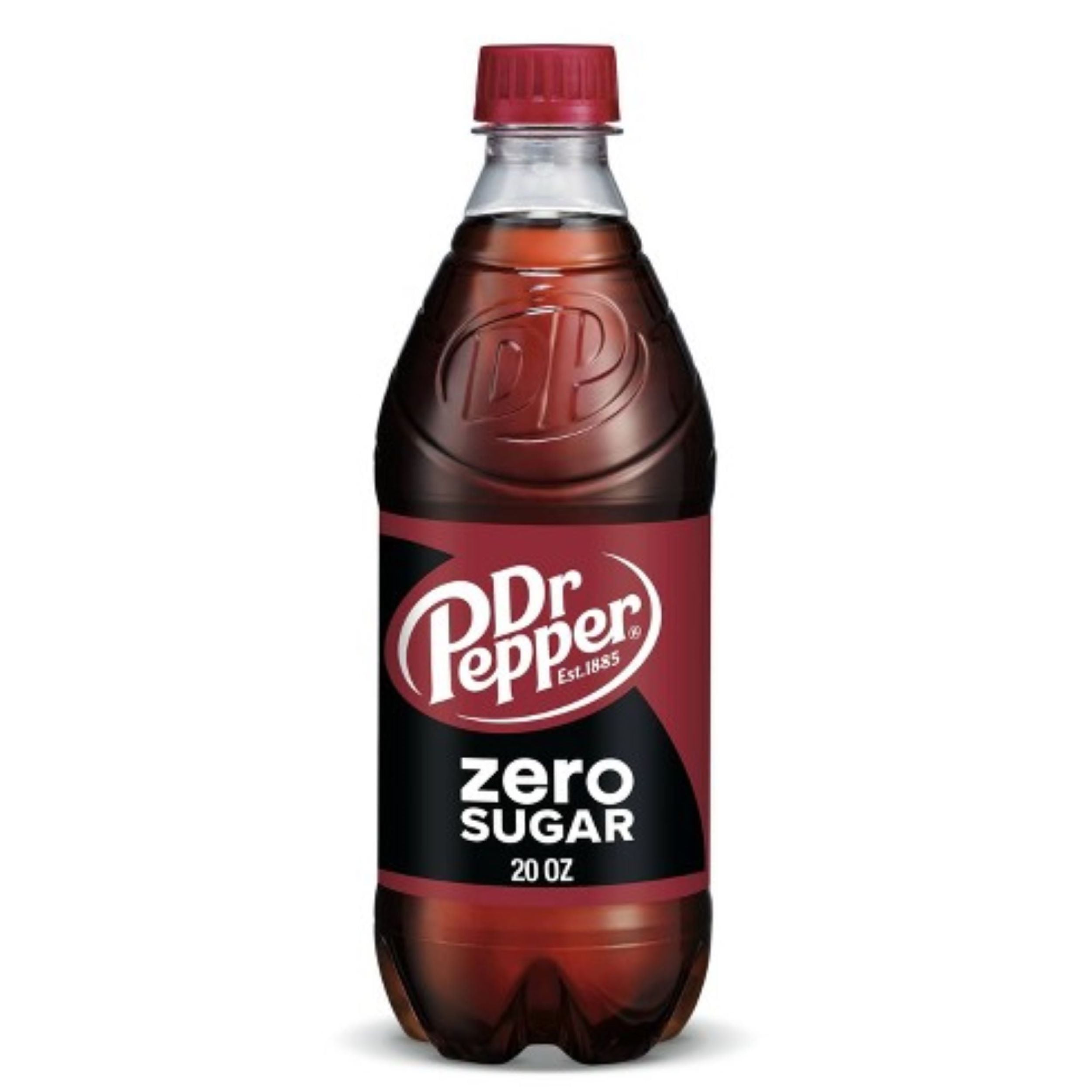 Dr Pepper Zero Sugar Soda 20oz Bottles, Quantity of 24