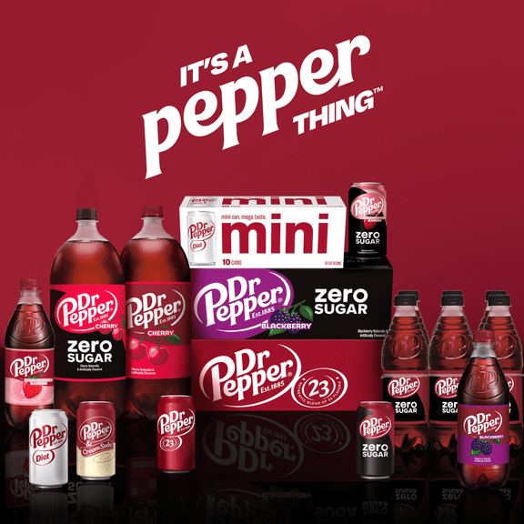 Dr Pepper Zero Sugar Soda Mini Cans 10 CT / 7.5 fl oz - Pack of 1