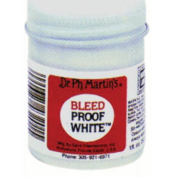Dr. Ph. Martin's Bleed Proof White Fine Art Paint, 1.0 US fl oz, White, 1 Jar