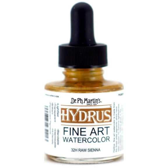 Dr. Ph. Martin's Hydrus Fine Art Watercolor, 1.0 oz, Raw Sienna (32H)