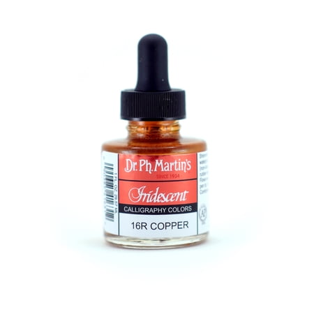 Dr. Ph. Martin's® Iridescent Calligraphy Color (16R) Ink Bottle, 1.0 US fl oz, Copper, 1 Bottle