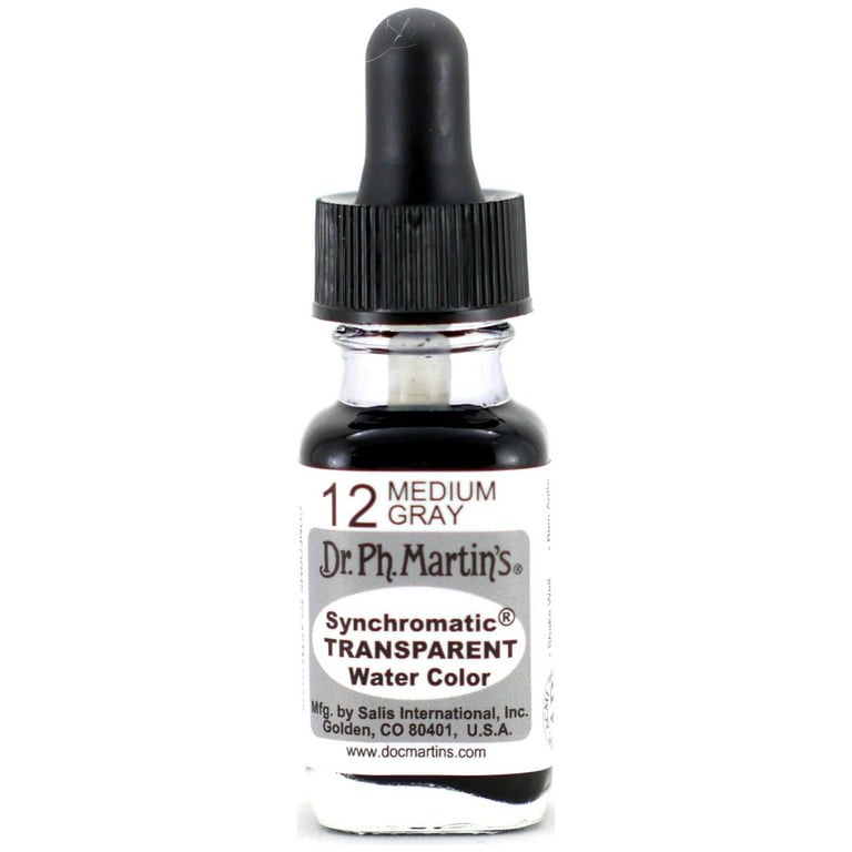 その他 Dr. Ph. Martin&#39;s Synchromatic Transparent Water Color 0.5 oz Medium Gray (12) i8my1cf Synchromatic Transparent Water Color, 0.5 oz, Medium Gray