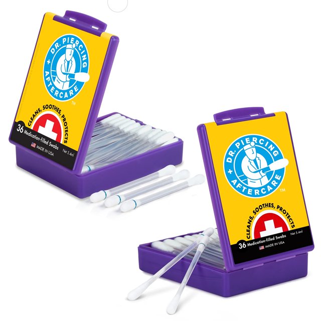 Dr. Piercing Aftercare Swabs Saline Solution for Piercings Earring
