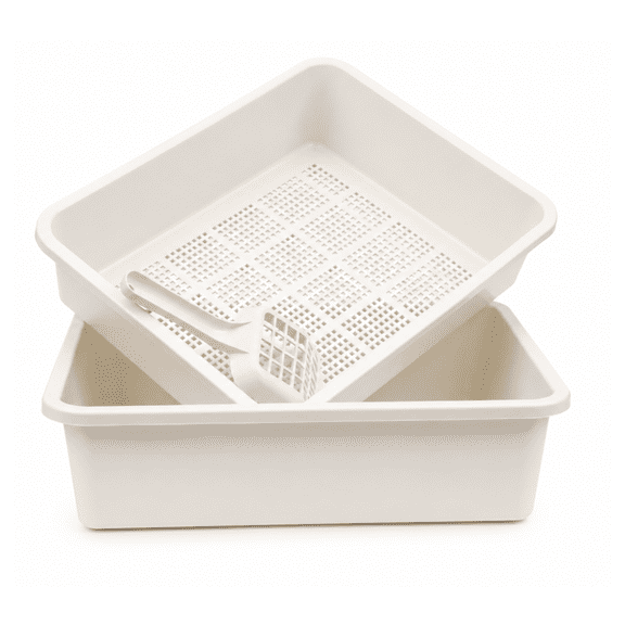 Dr. Pol 2-Piece Pine Pellet Sifting Litter Box with Scoop