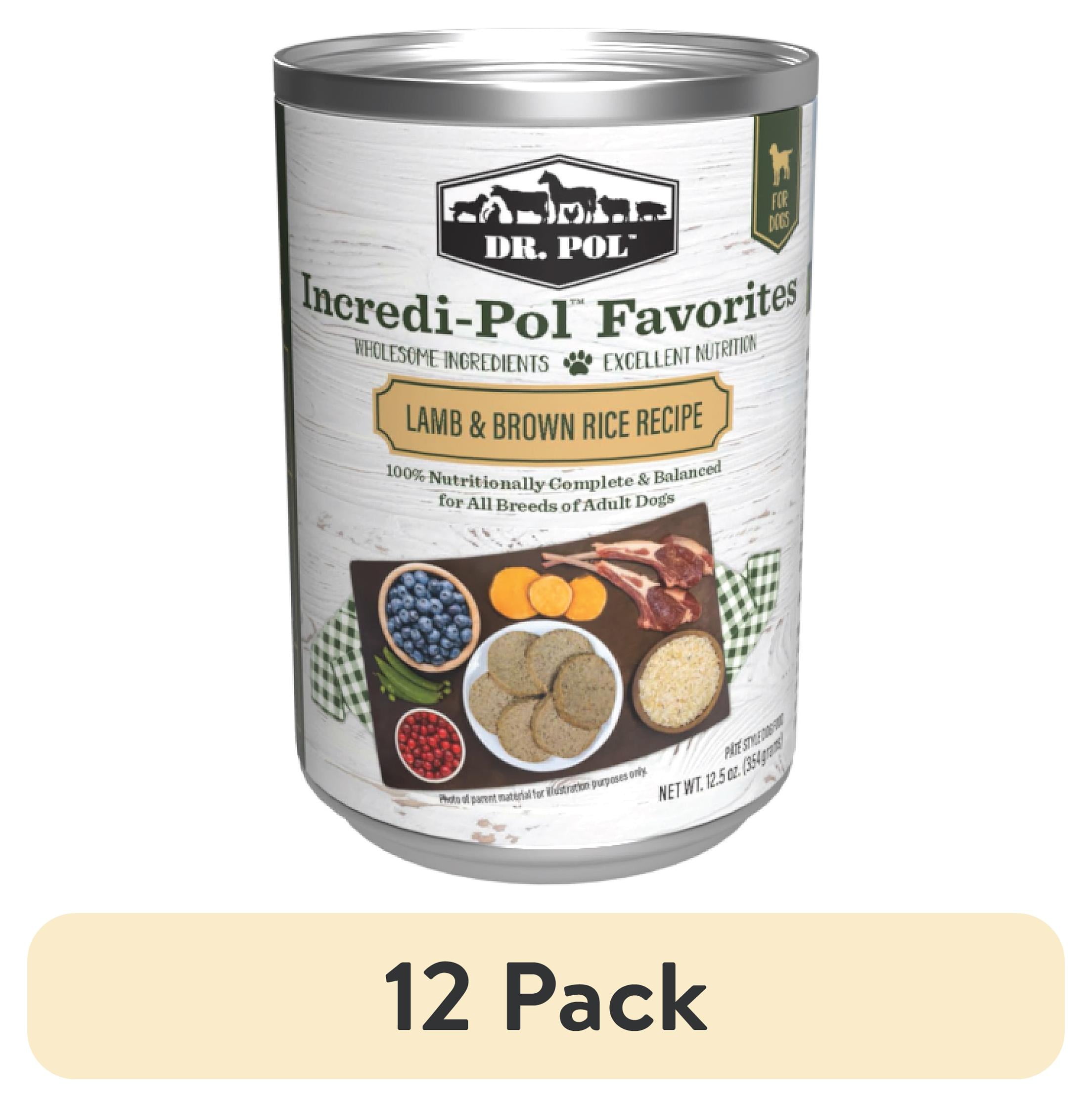 (12 pack) Dr. Pol IncrediPol Favorites Lamb & Rice Canned Dog Food, 12