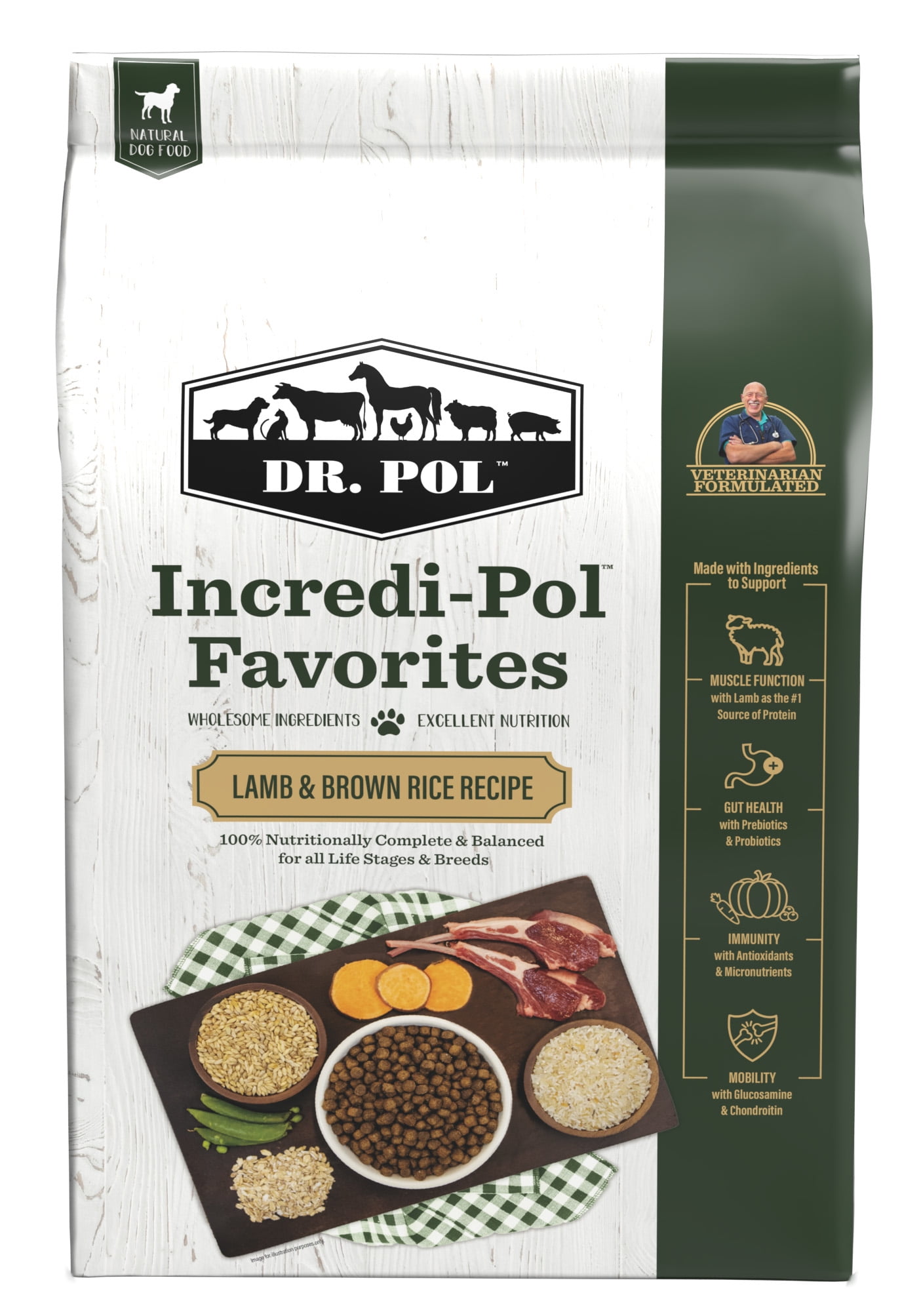 Dr. Pol IncrediPol Favorites Lamb and Brown Rice Recipe Dog Food 6lb