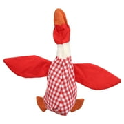Dr. Pol Plush Squawking Plaid Duck, Red