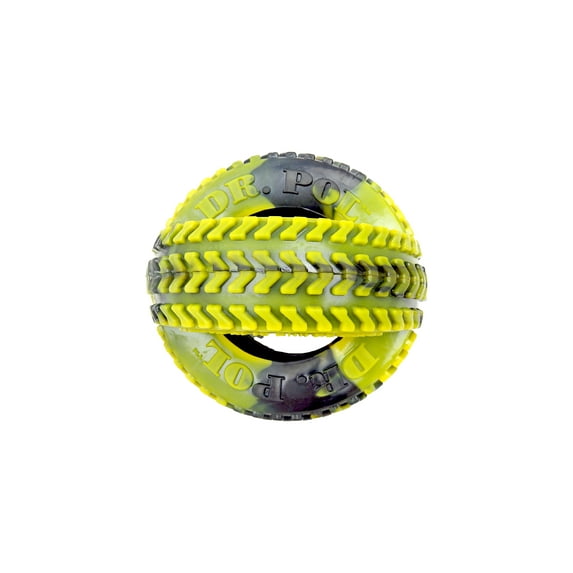Dr. Pol TPR Thread Tire Fetch & Chew Dog Toy -Yellow 4.5"
