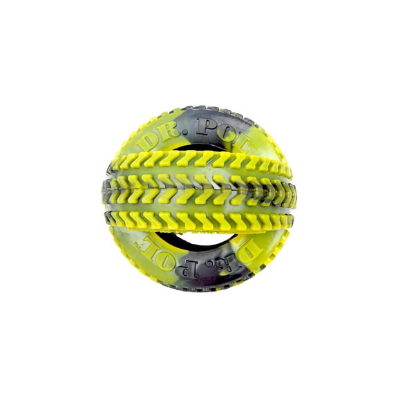Dr. Pol TPR Thread Tire Fetch & Chew Dog Toy -Yellow 4.5"