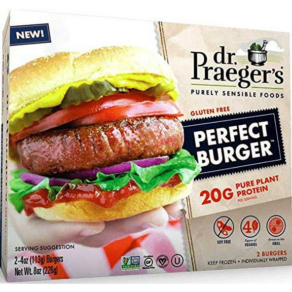 Dr. Praegers Purely Sensible Foods Perfect Burger, 8 Ounce -- 6 per case.
