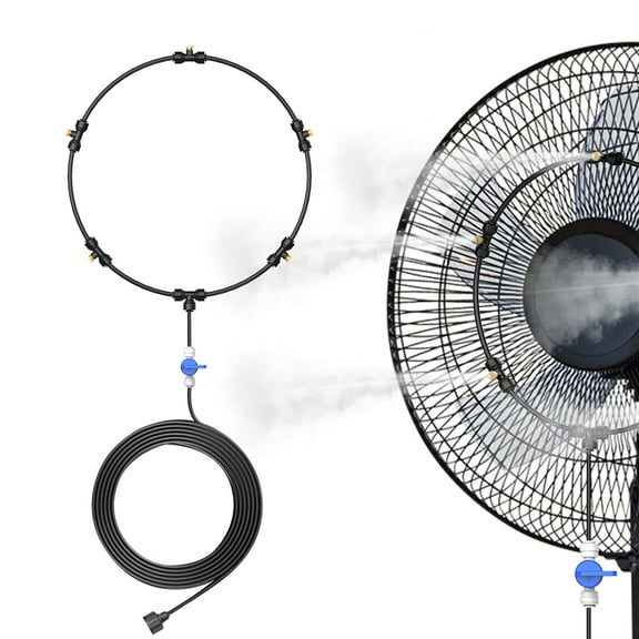 Dr. Prepare Outdoor Fan Misting Kit, DIY Mist Cooling System with 5 Brass Nozzles