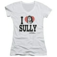 thumbnail image 1 of Dr.Quinn I Heart Sully Junior Women's V-Neck T-Shirt White, 1 of 1
