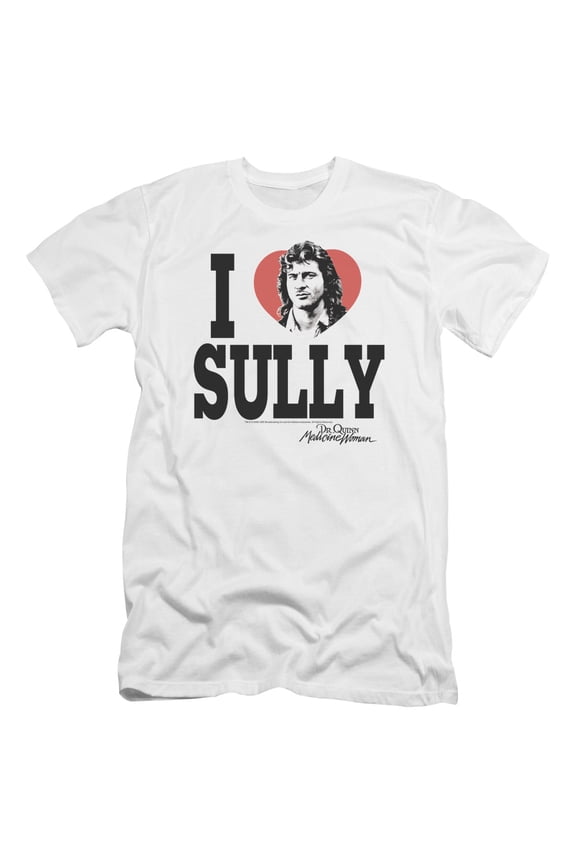 Dr.Quinn I Heart Sully Premium Canvas Adult Slim Fit 30/1 T-Shirt White