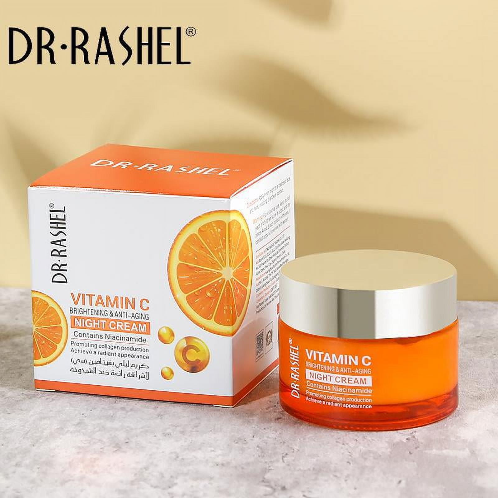Dr.Rashel Vitamin C Brightening &amp; Anti-Aging Night Cream All Skin Types | Soft and Healthy Skin | Repairing &amp; Nourishment | Deep Hydration
