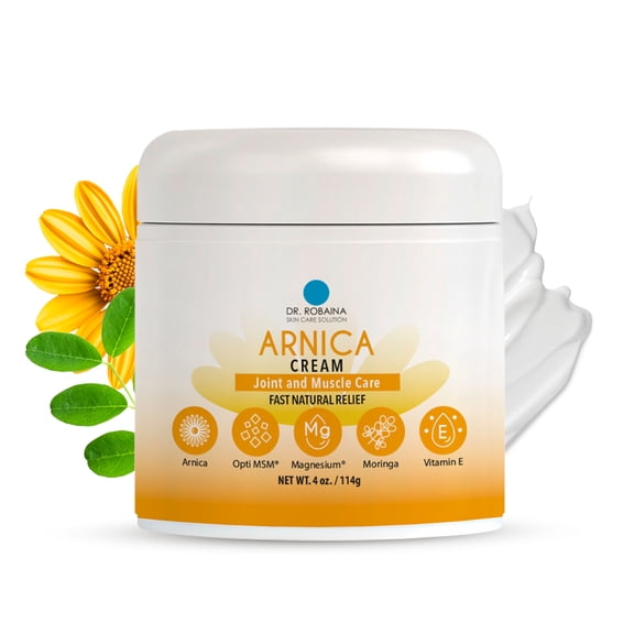 Dr. Robaina Arnica & OptiMSM Cream, Magnesium & Moringa Fast Recovery Formula, 4 oz