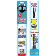 Dr. Rooter 20" Drain Snake with 46 Trap Spikes, Non-Toxic & Reusable, 2 Pack