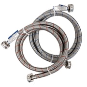 Dr. Rooter 5 Foot Premium Stainless Steel High Efficiency Hose 2 Pack, 45% Faster Flow Rate
