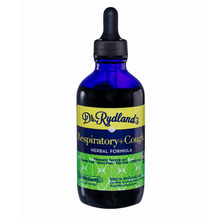Dr. Rydland's Liquid Herbal Formulas - Respiratory & Cough | Relieves Common Cold, Influenza, Bronchitis | 4oz in Glass Bottle