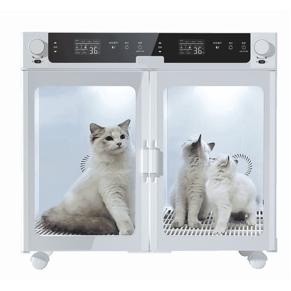 Dr.Shark Cat Dryer with Adjustable Speed, Dog Dryer,  Quiet Cool Air Drying, 150L Large Capacity, Adjustable Temp & Timer