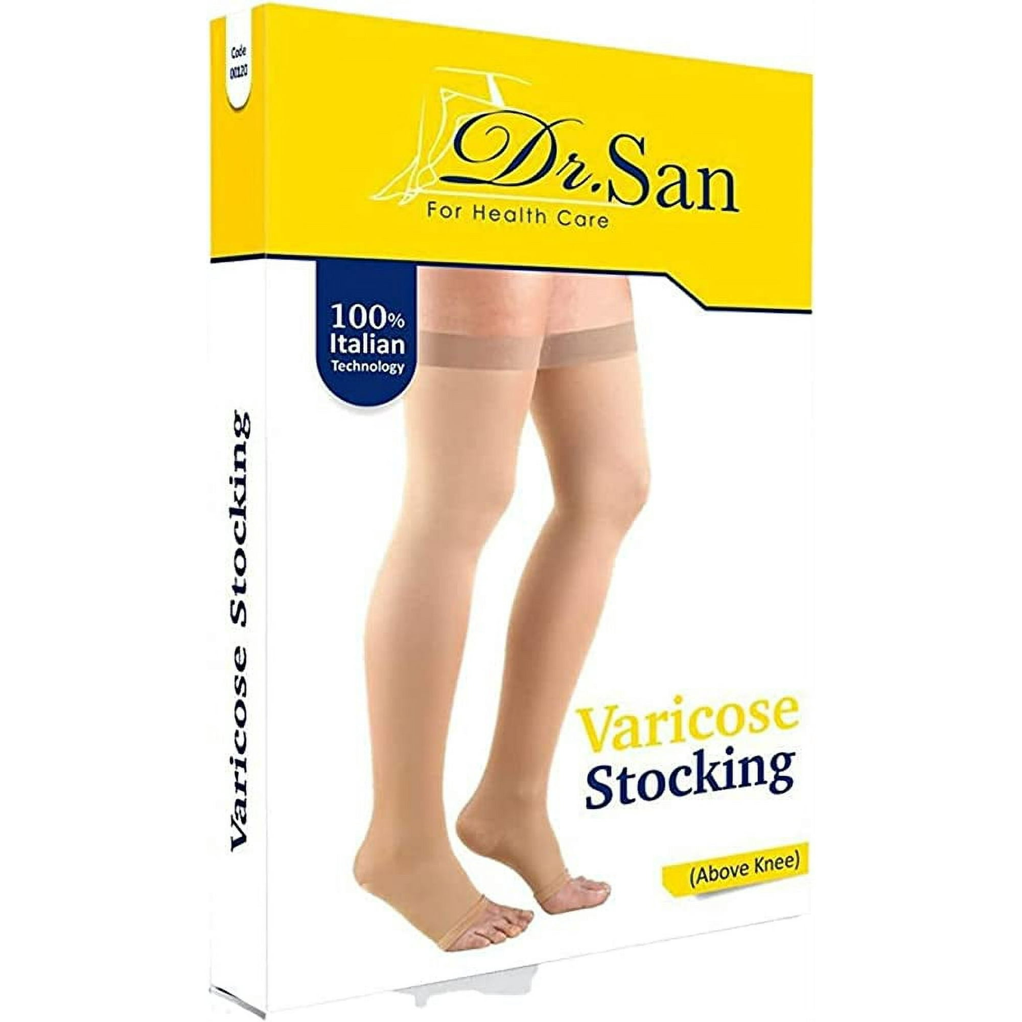 20-30 mmHg Compression Knee Sleeve Protector for Aching Knees, Shin Splint,  Varicose Vein (M)