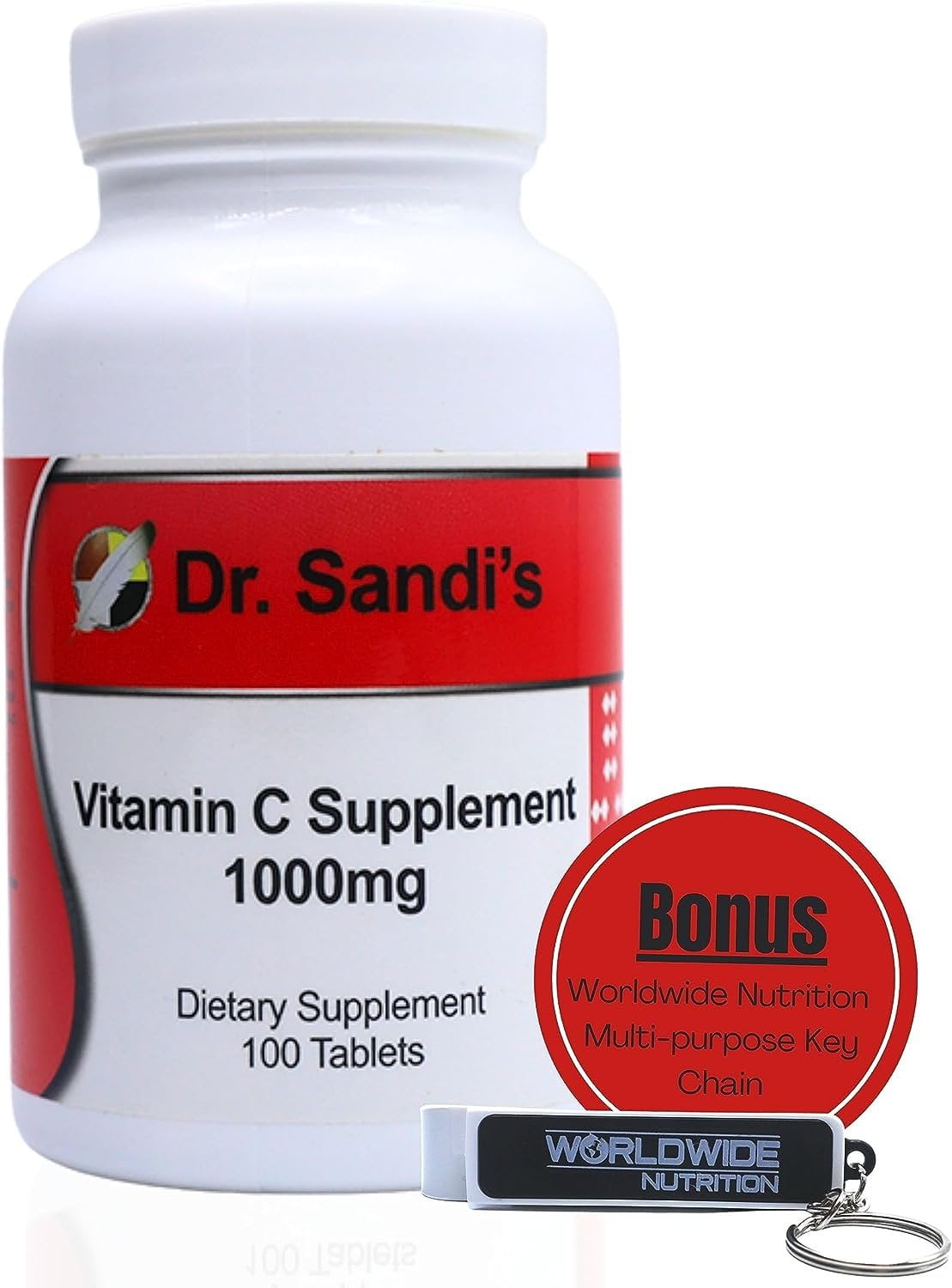 Dr. Sandi's Vitamin C 1000mg HighPotency Ascorbic Acid Tablets for