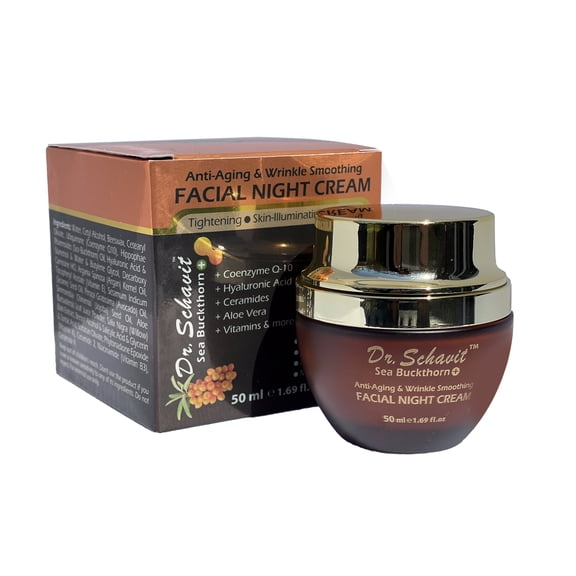 Dr.Schavit Anti Wrinkle Night Cream Collagen Retinol Anti Aging Firming and Moisturizing Face Cream Reduce Wrinkles, Dark Spots, Fine Lines and Sun Damage - 1.7 Oz