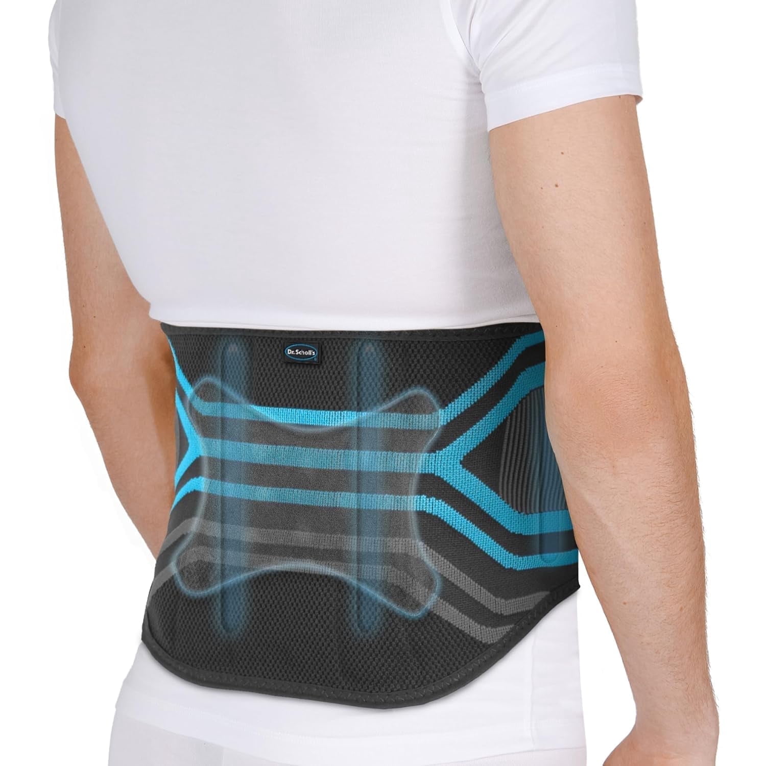 Dr. Scholl’s L/XL Compression Back Support with Massaging Gel, Lumbar ...